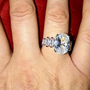 925 Solid Sterling Silver Cubic Zirconia Ring